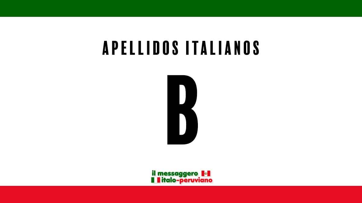 Apellidos Italianos Con B La Lista M S Completa De Todo Internet